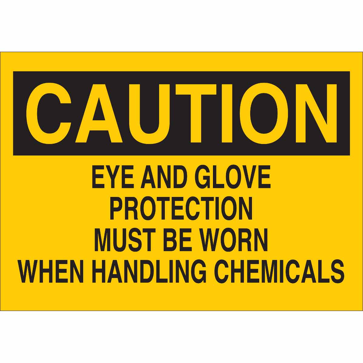 84302 B302-10X14-YK-O-CAU-EYE AND GLOVE PROTE
