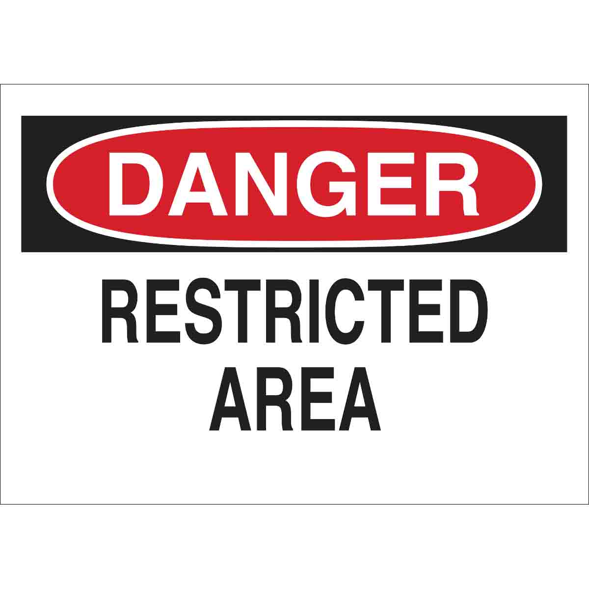 Brady Part: 40687 | DANGER Restricted Area Sign | BradyID.com