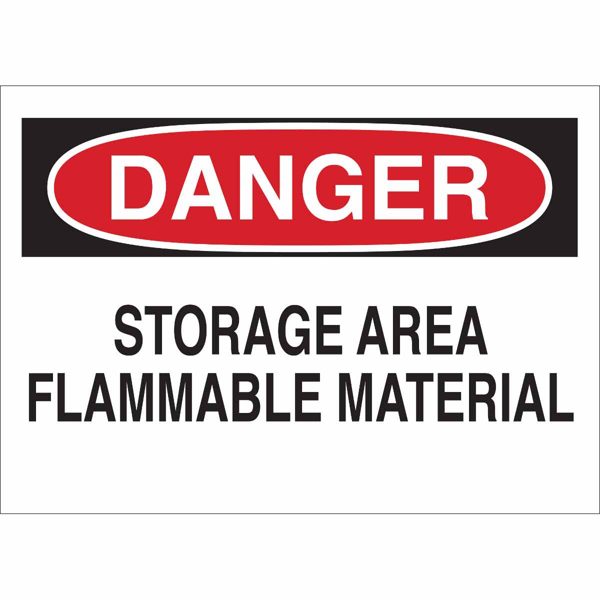 43255 B555 7X10 RED/BLK/WHT DANGER