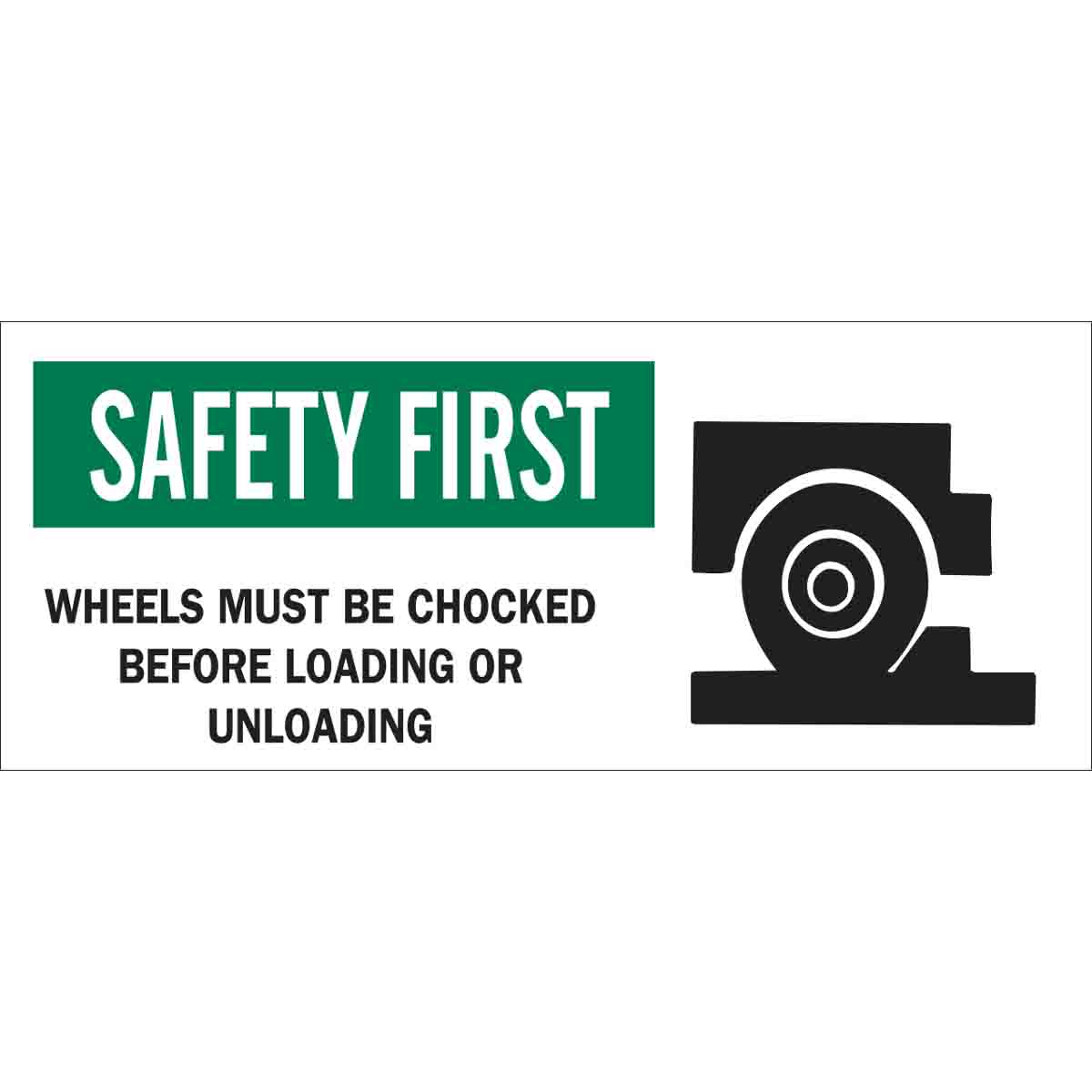 69562 B120,7X17,GRN,BLK/WHT,SAFETY FIRST WHEEL