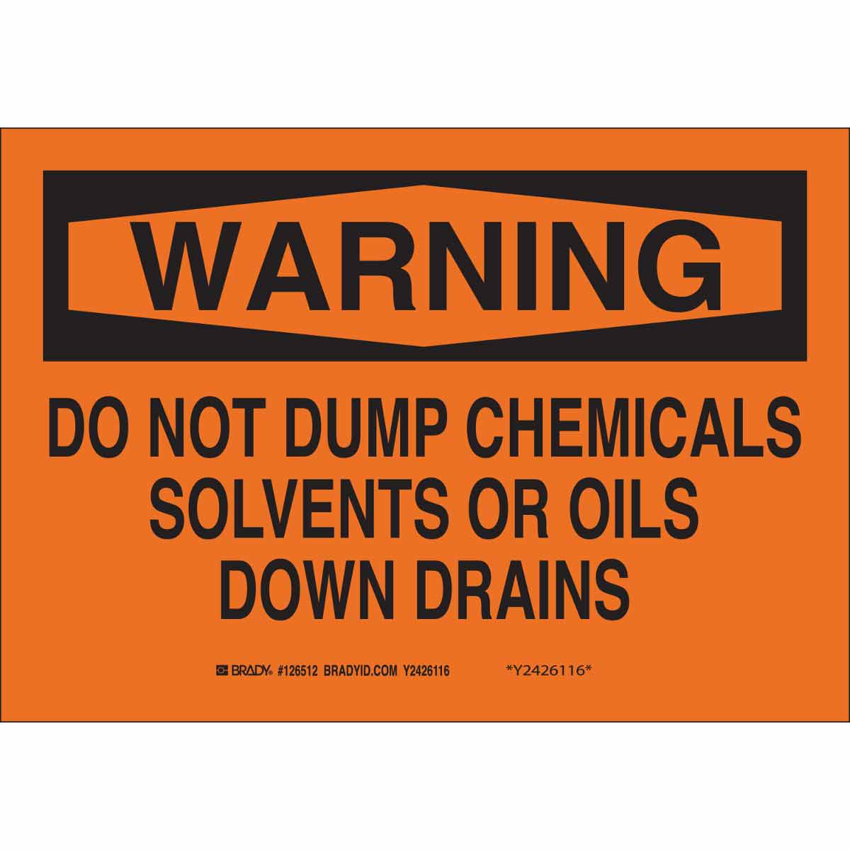 40935 B555 7X10 BLK/ORG WARNING