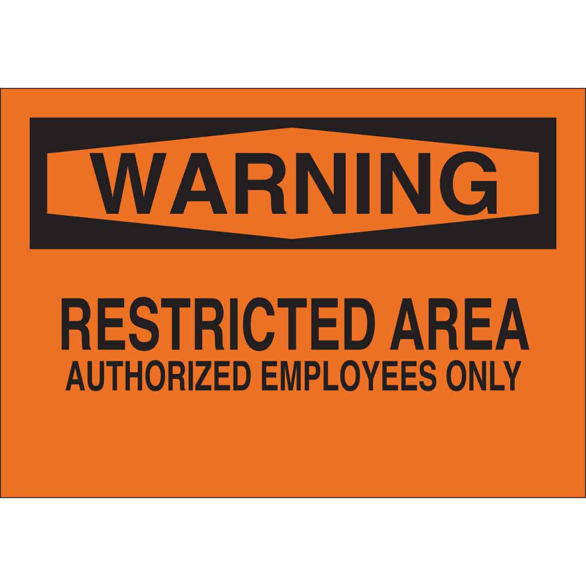 40767 B555 7X10 BLK/ORG WARNING