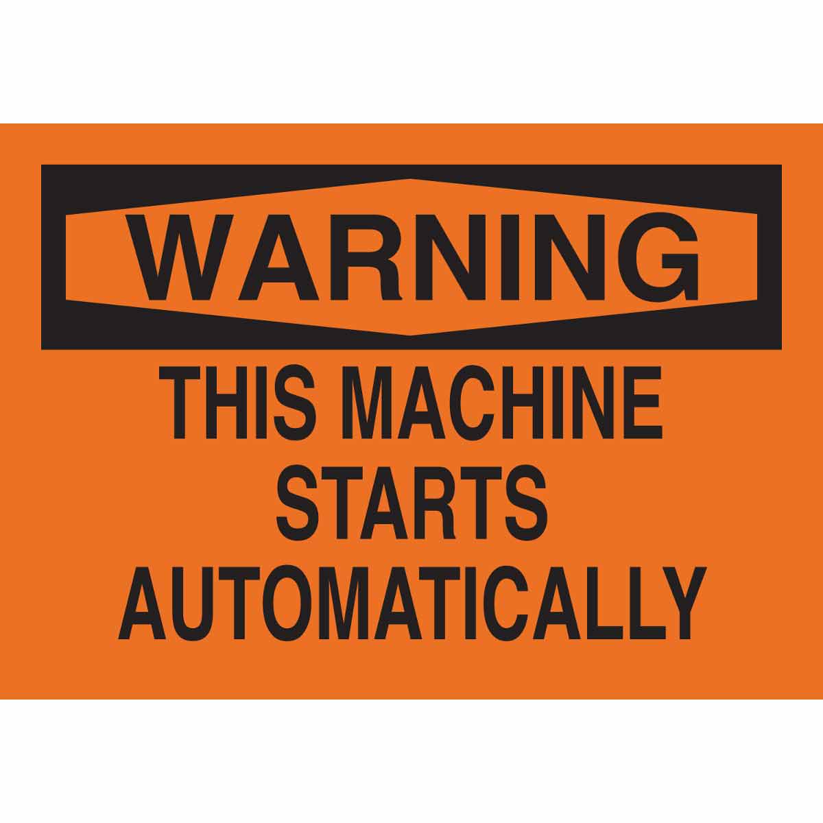 69611 B120,10X14,BLK/ORN,THIS MACHINE STARTS