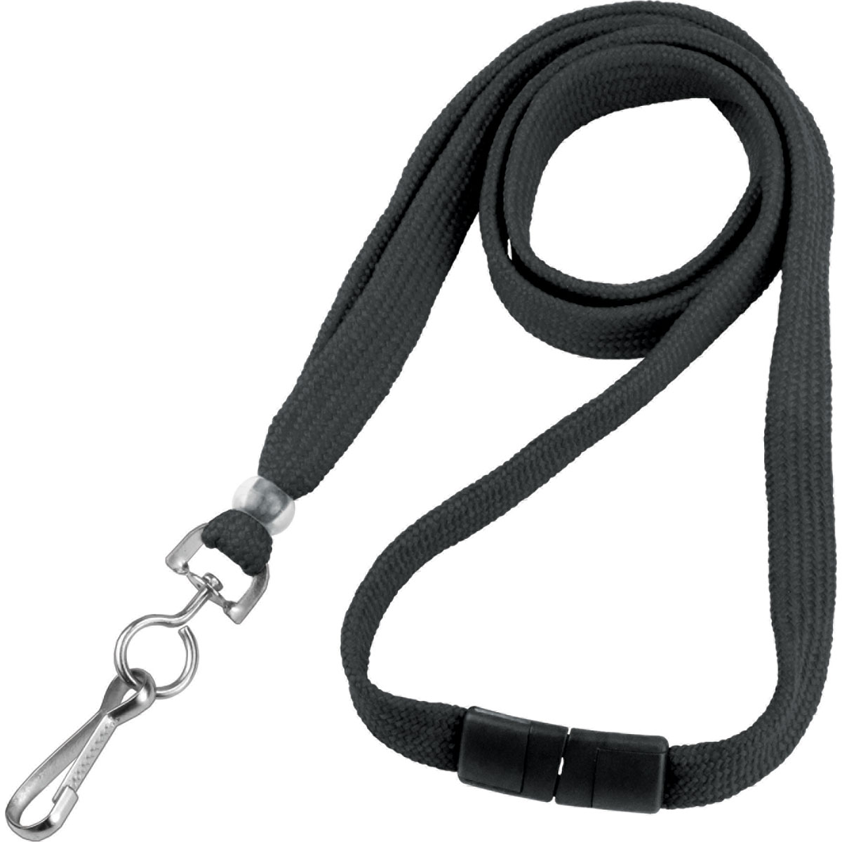 69764 BREAKAWAY LANYARD-SWIVEL/BLACK