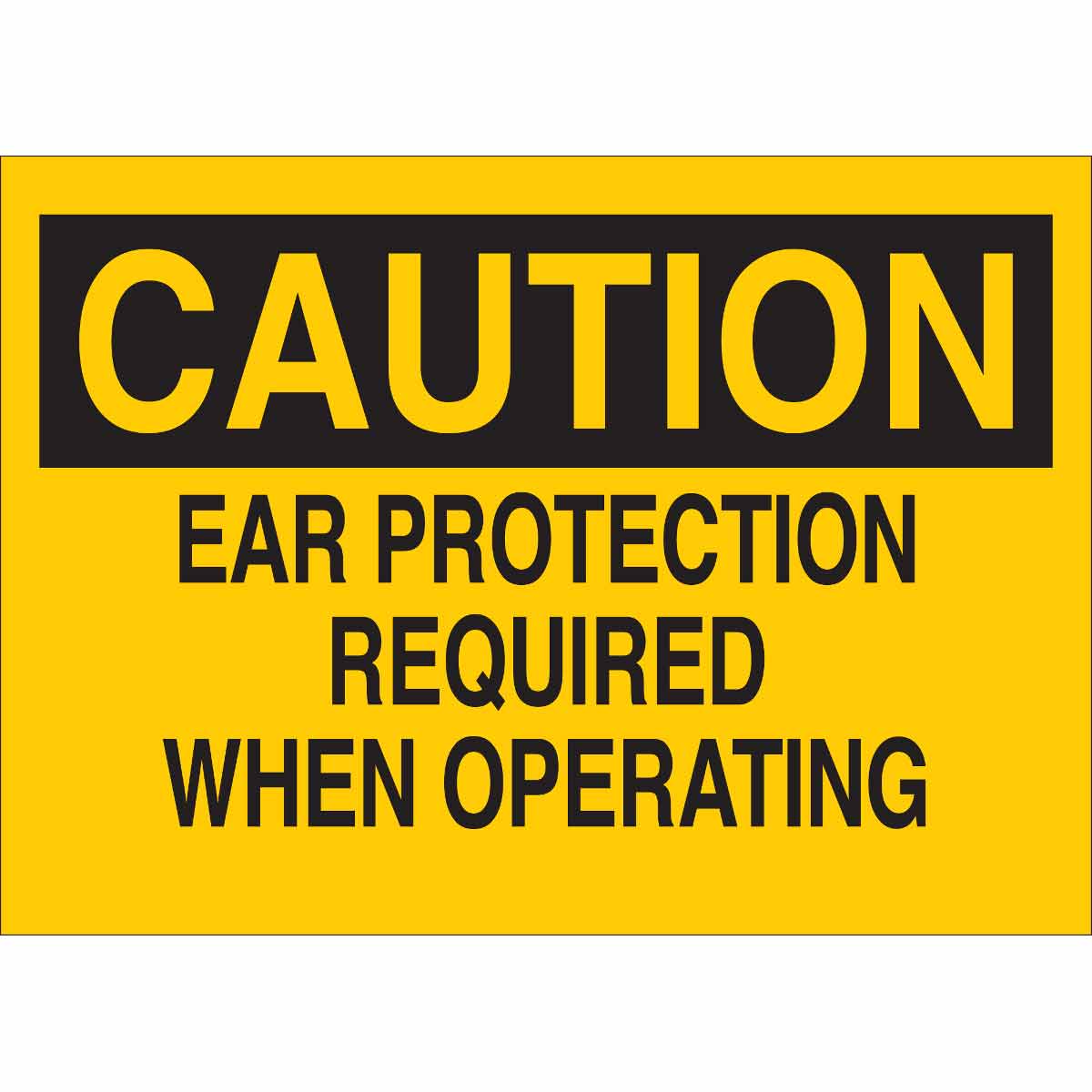 25461 B401 10X14 BLK/YEL CAUTION