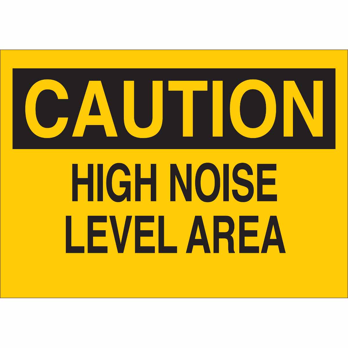 NEW Brady 25270 7" x 10" "Caution High Radiation Area" Plastic Safety Sign