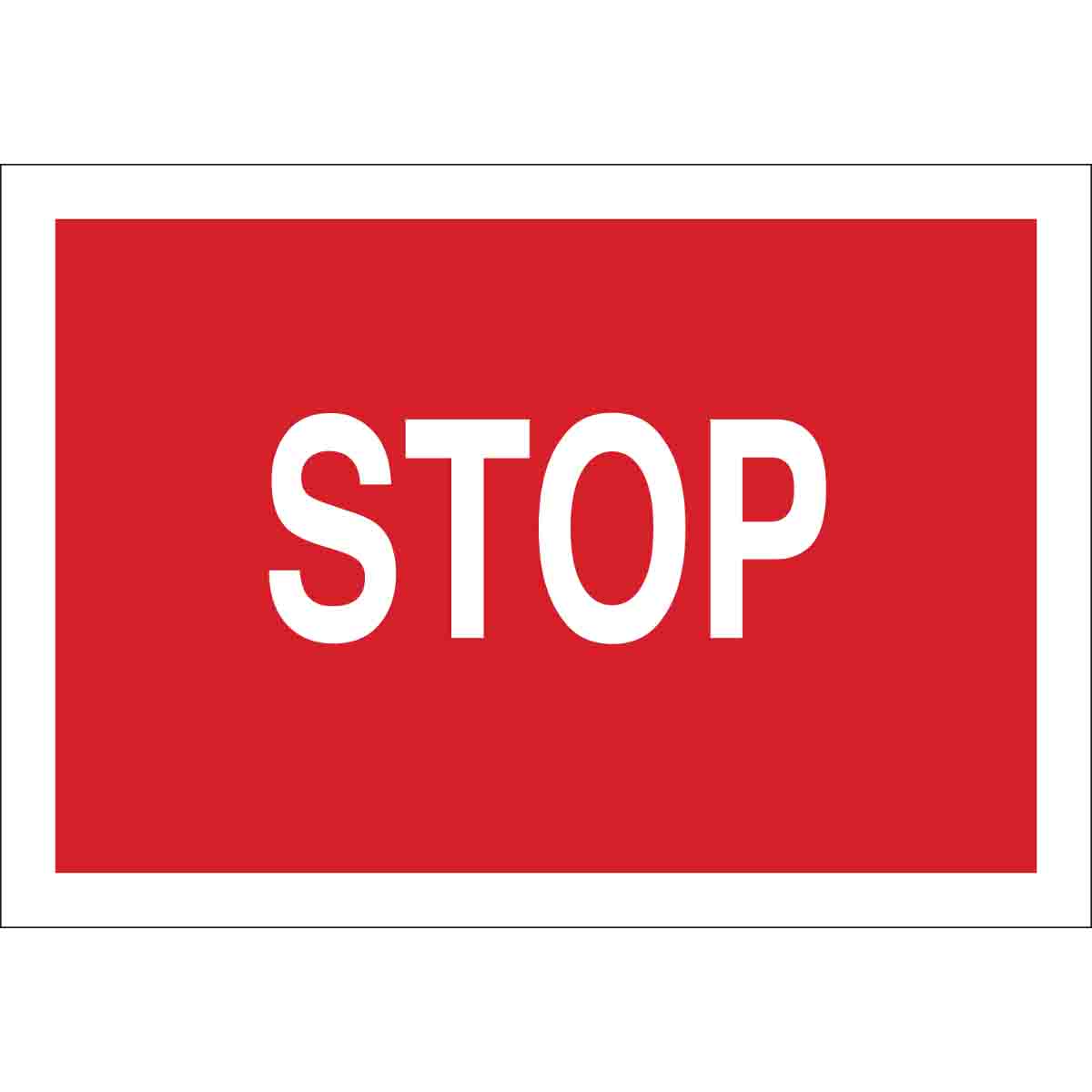 70536 B120,10X14,RED/WHT,STOP