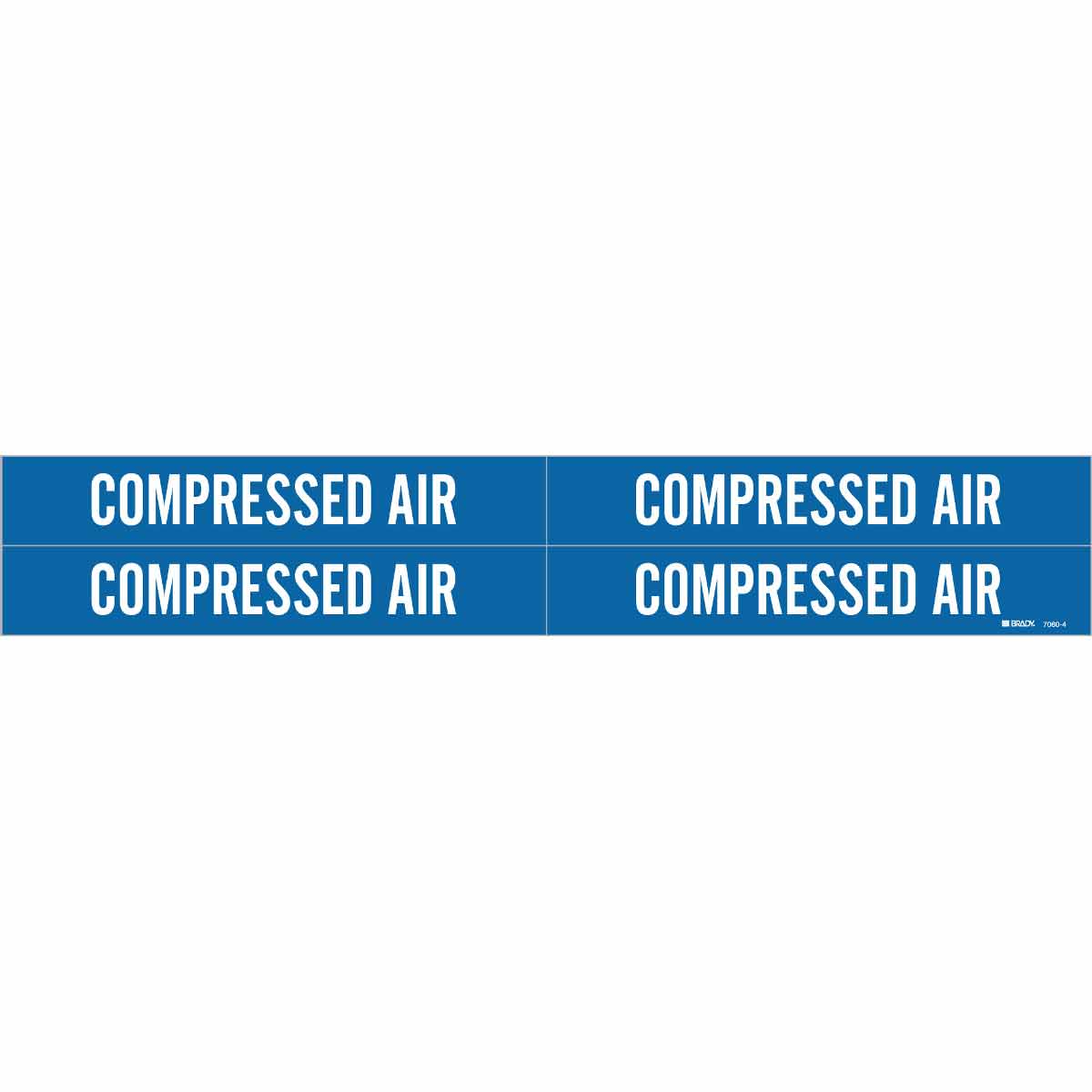 COMPRESSED AIR Pipe Marker Brady Part 70604 Brady