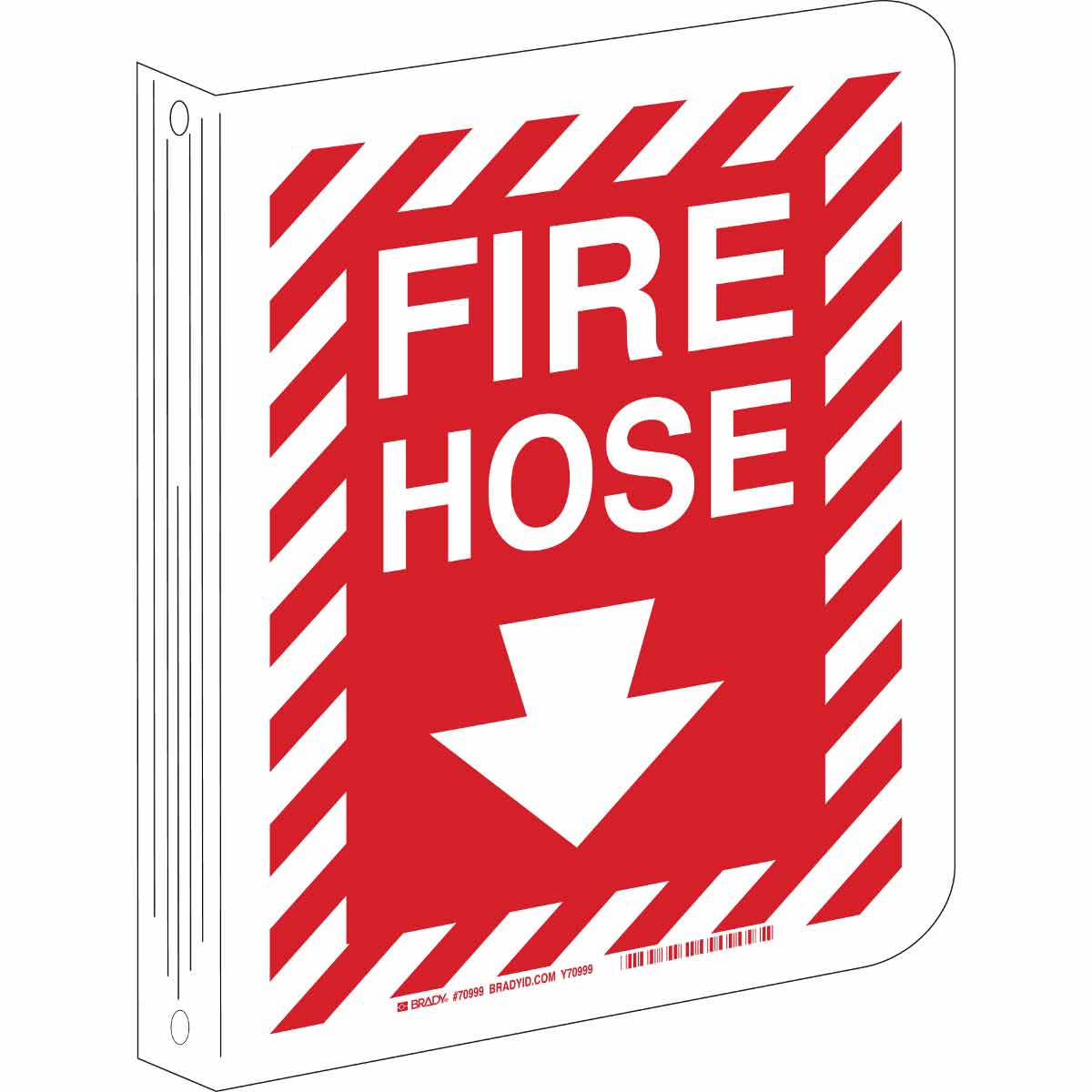 70999 B450, 12.5X9", L-SIGN, FIRE HOSE, EA
