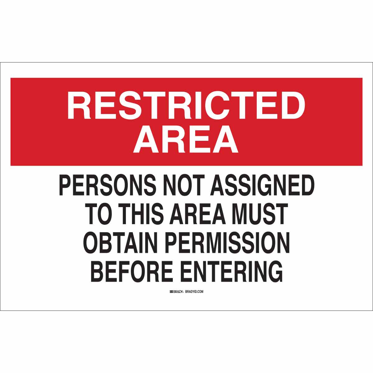 71258 B120,14"X20",BLK,RED/WHT,PERSONS NOT