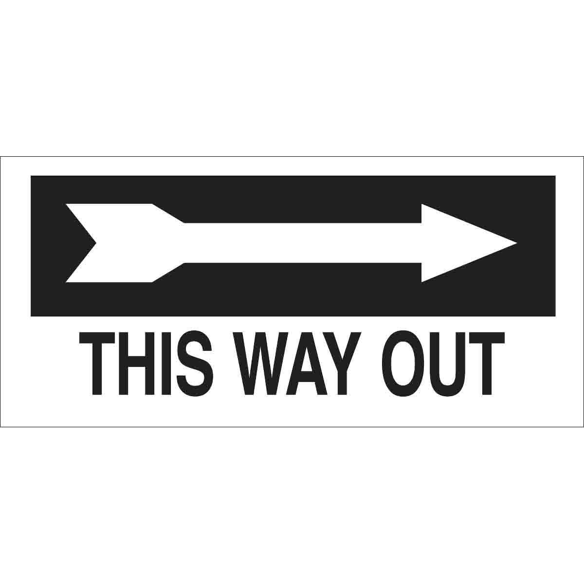 Brady Part: 84653 | This Way Out Sign | BradyCanada.ca