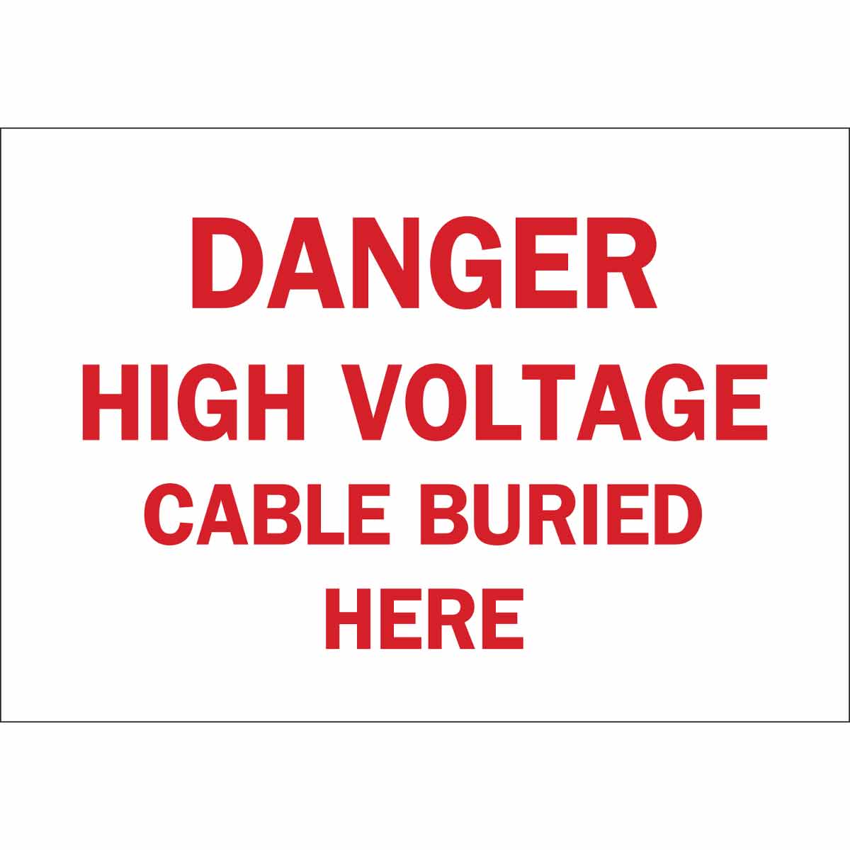 71479 B120,10X14,RED/WHT,DANGER HIGH VOLTAGE