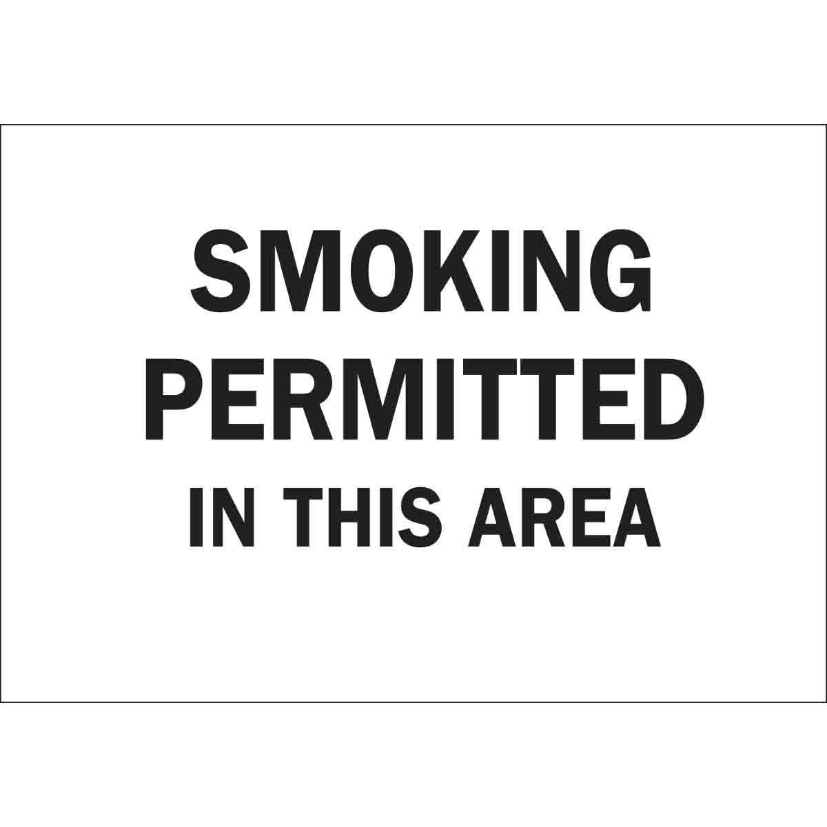 72336 B120,10X14,BLK/WHT,SMOKING PERMITTED IN