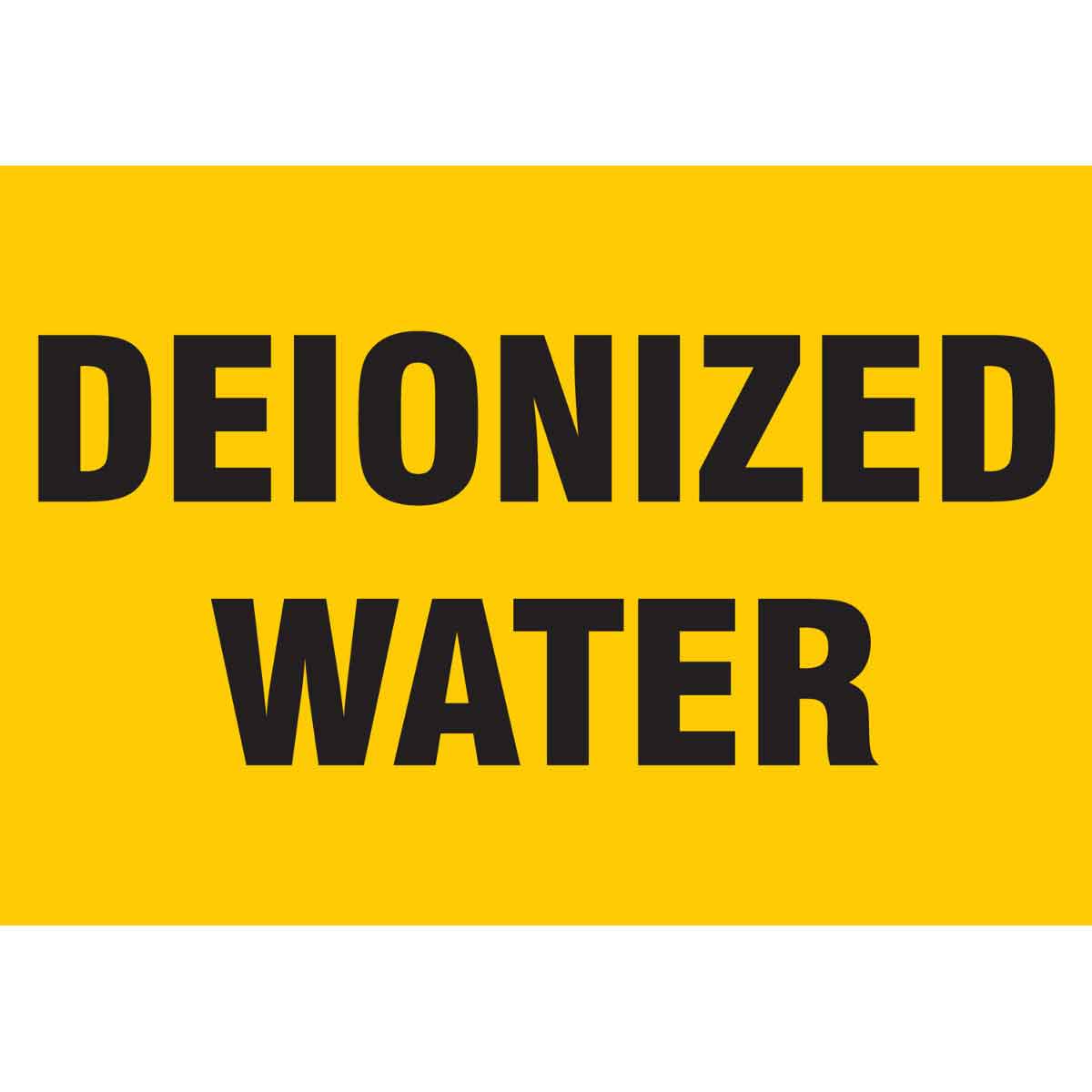 7253PLS B302 2X2.875 BLK/YEL 25/PK DEIONIZED H20