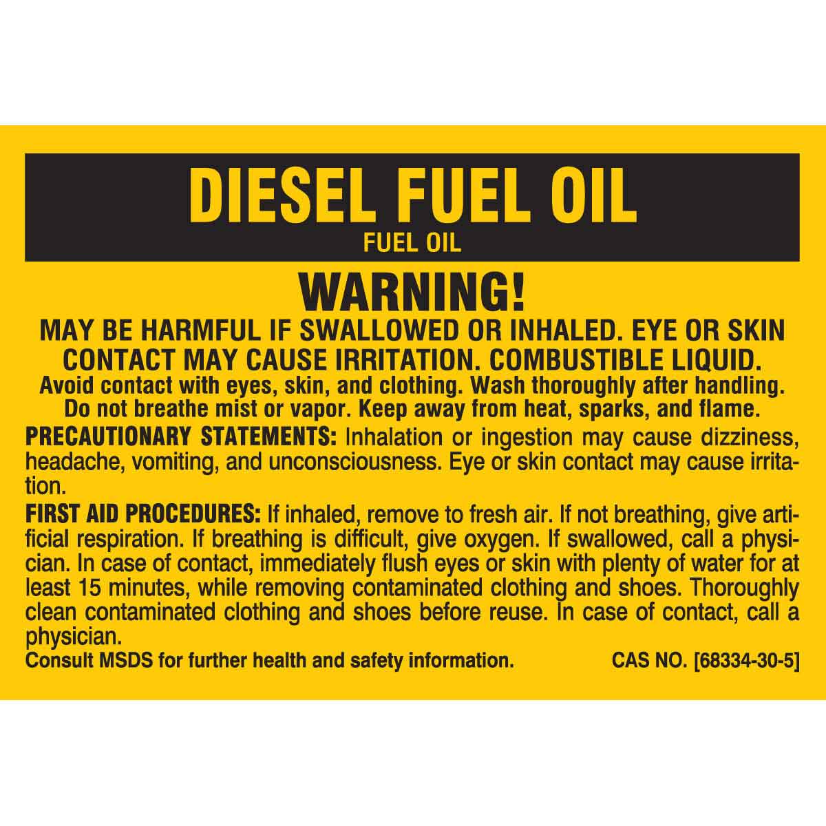7254PLS B-302 2X2.875 25/PK DIESEL FUEL OIL