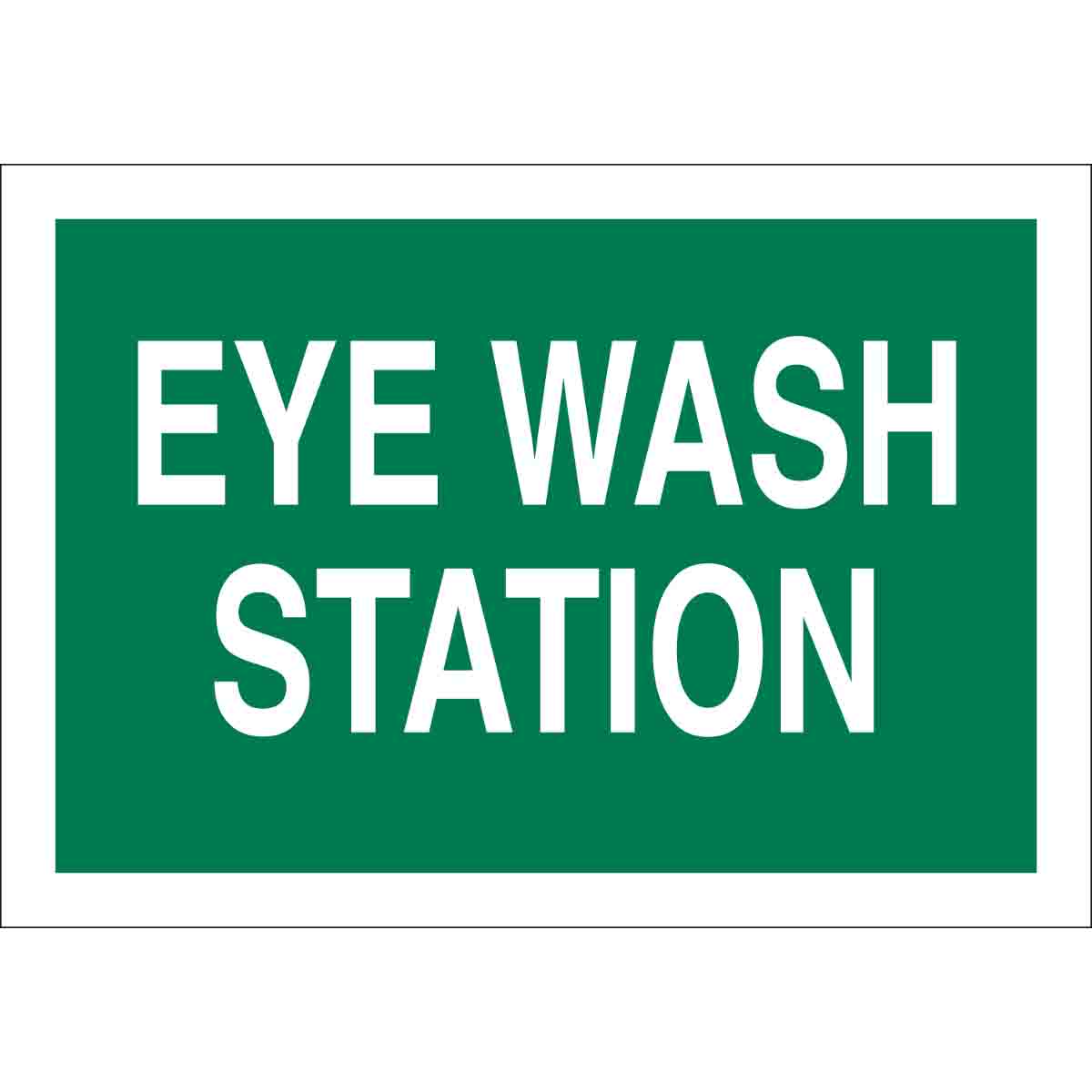 122720 B120,10X14,WHT/GRN,EYE WASH STATION