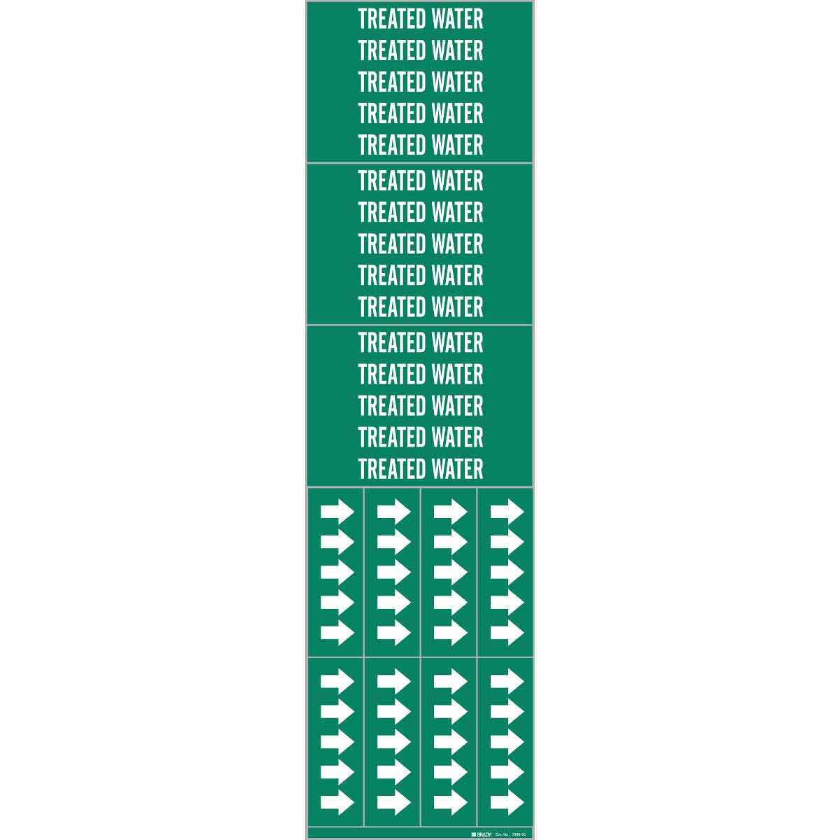 Brady 7018-4 Self-Sticking Vinyl Pipe Marker, B-946, 1 1/8" Height X 7