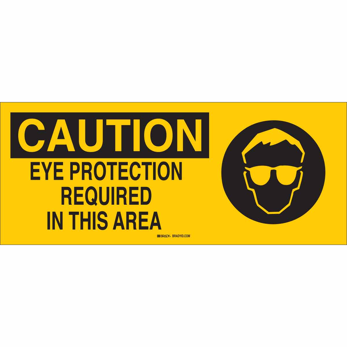 73457 B120,7X17,BLK/YEL,EYE PROTECTION REQUIRE