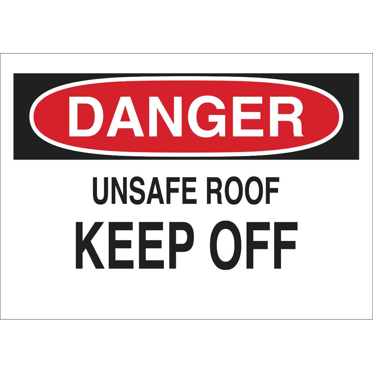 40694 B555 10X14 RED/BLK/WHT DANGER