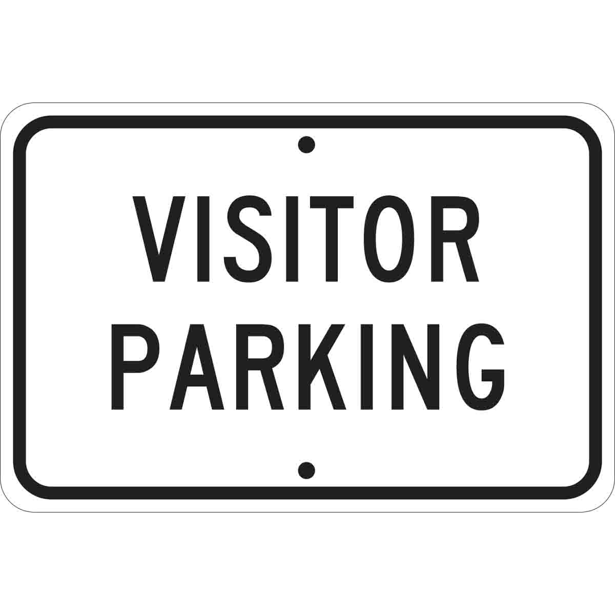 75226 B120 12X18 BLK/W TRAFFIC VISITOR PARKING