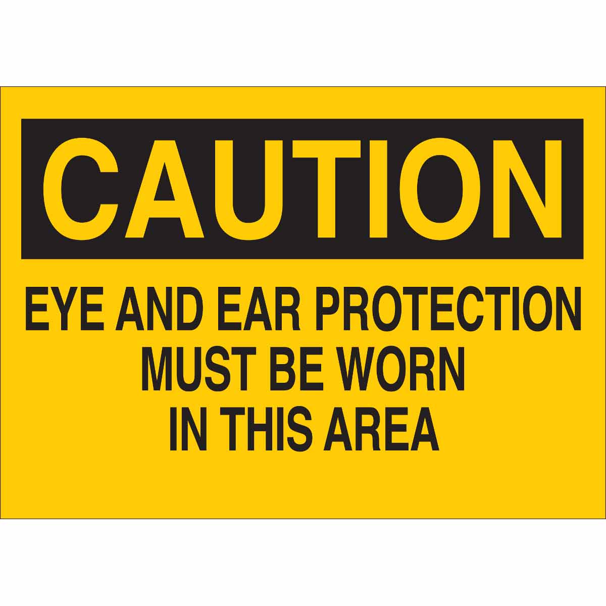 eye and ear protection sign