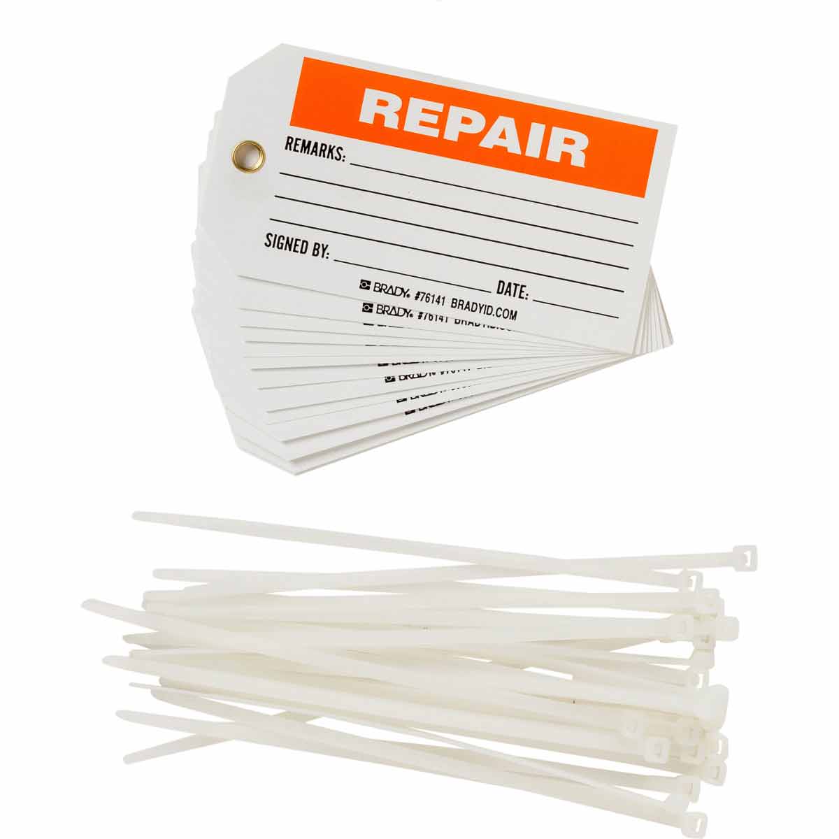 76141 TAG B851 3x5.75 BK/ORG/WH 1-SIDED 25/PK