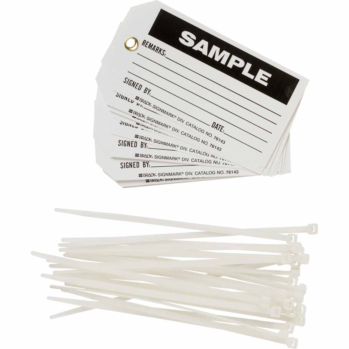 76143 TAG B851 3x5.75 BLK/WHT 1-SIDED 25/PKG