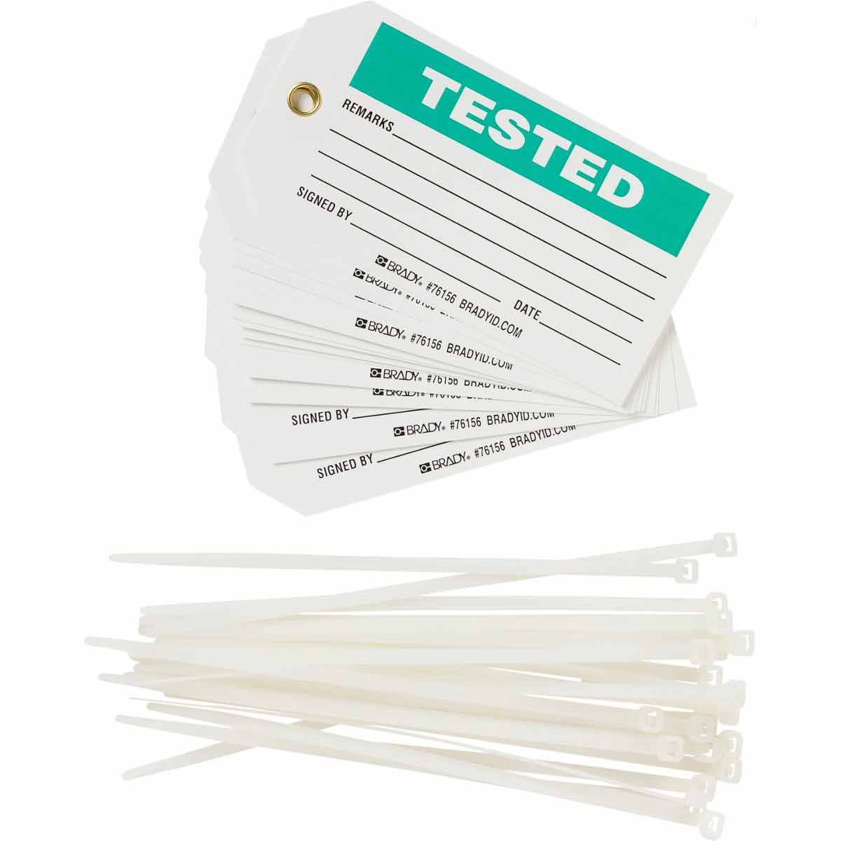76156 TAG B851 3x5.75 BK/GRN/WH 1-SIDED 25/PK