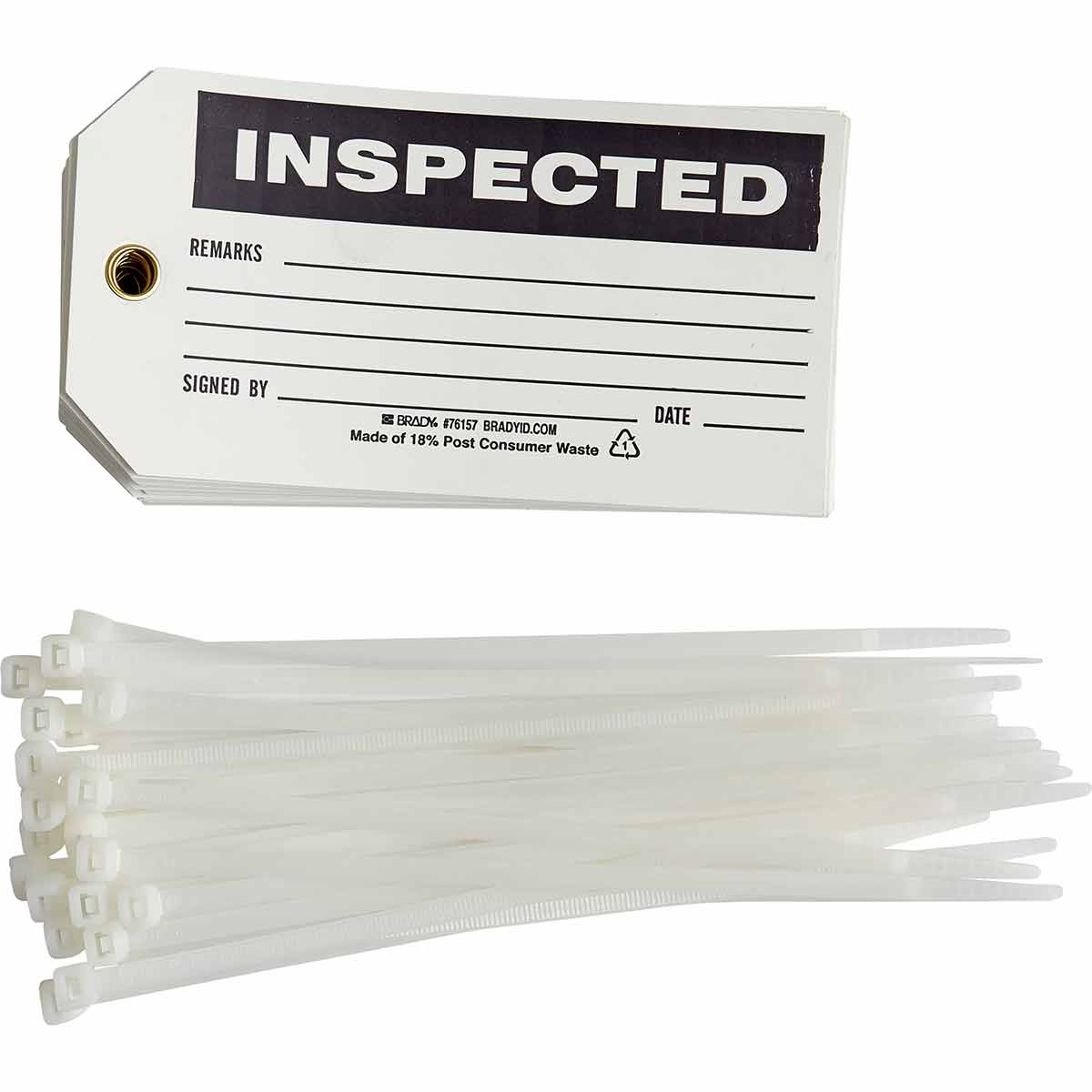 76157 TAG B851 3x5.75 BLK/WHT 1-SIDED 25/PKG