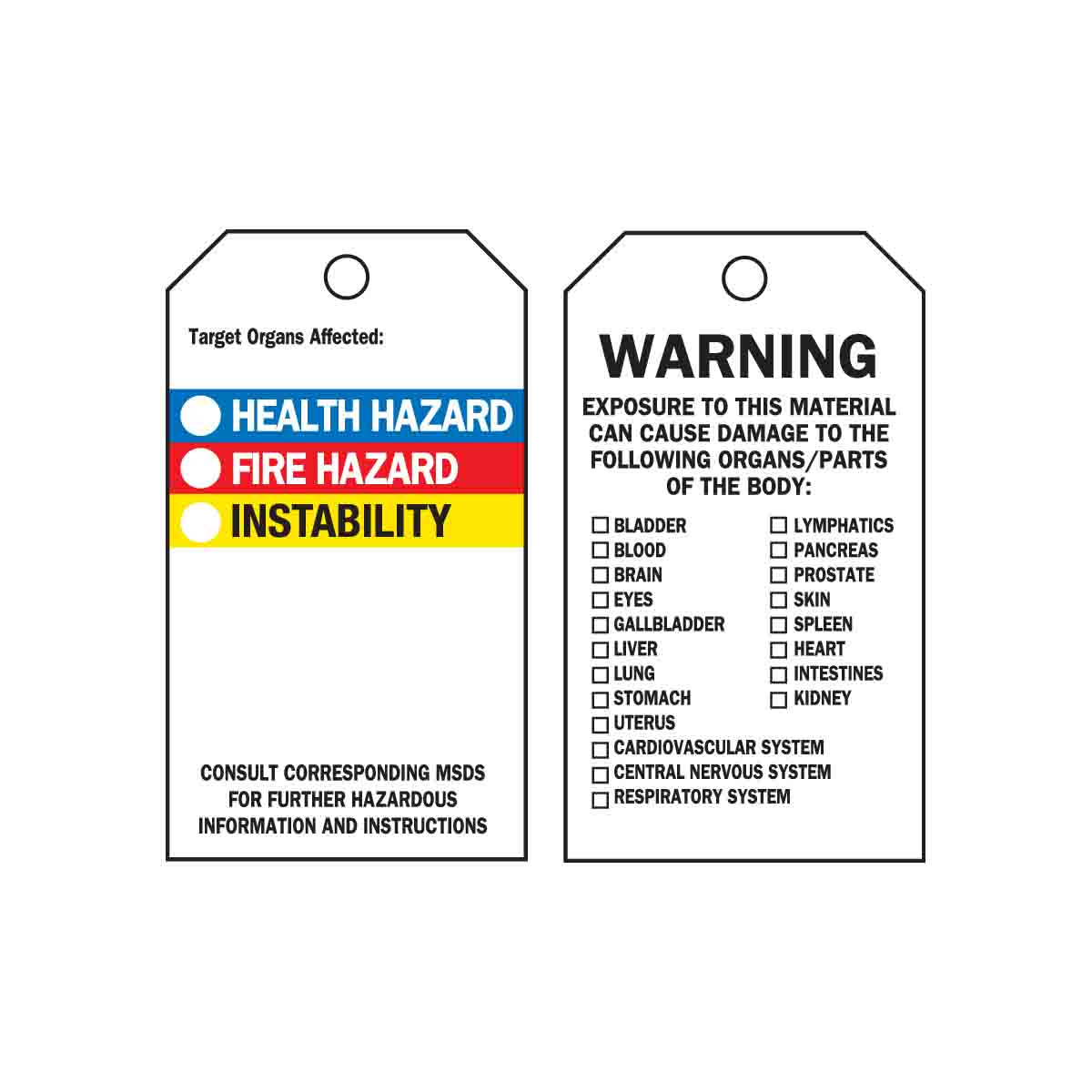 76229 TAG B851,5.75X3 HMIG WARN FLAP,25/PAC