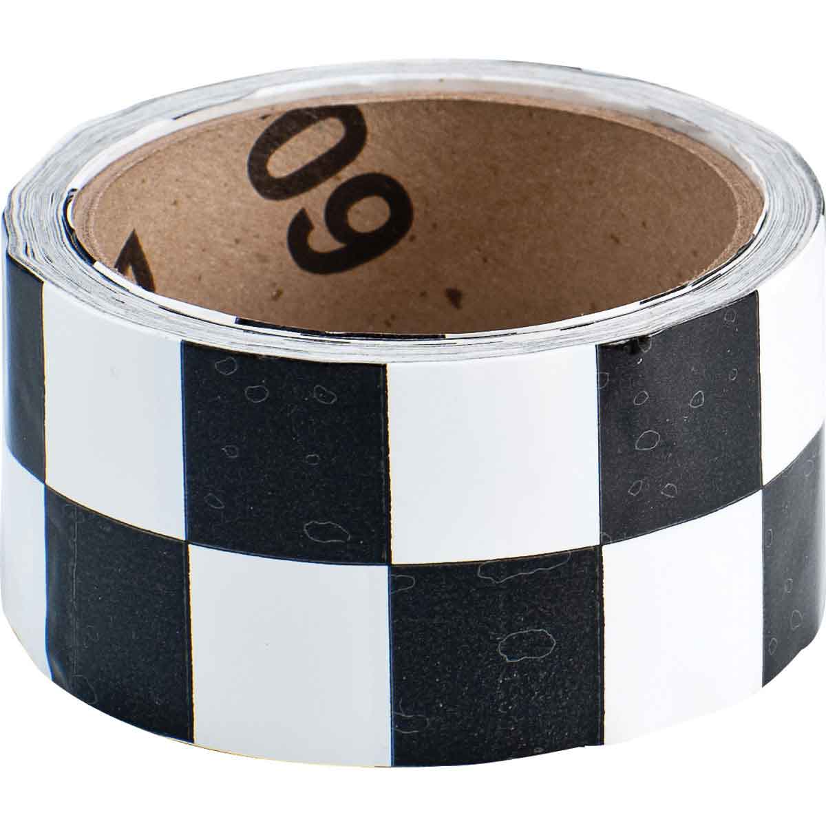 76316 WARN STRIPE & CHECK TAPE WC 2.0 B/W