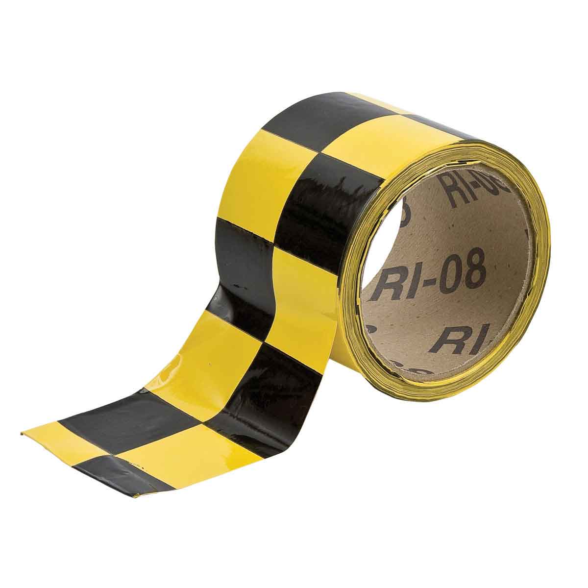 52793 TAPE, BAND MKG, CHECKBD,2X18,BLK/YEL