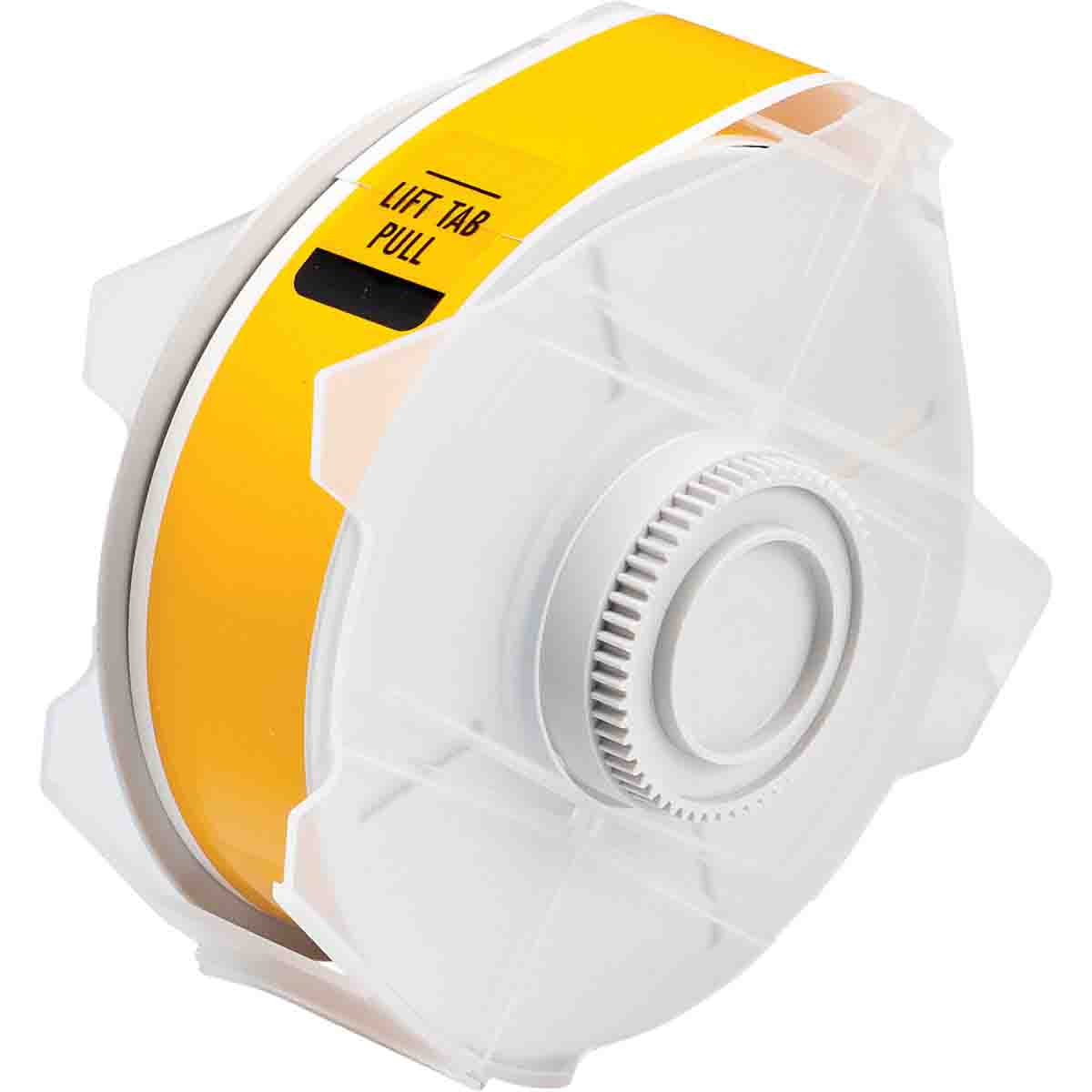 76621 Label Polyester 1.125in x 100ft YL