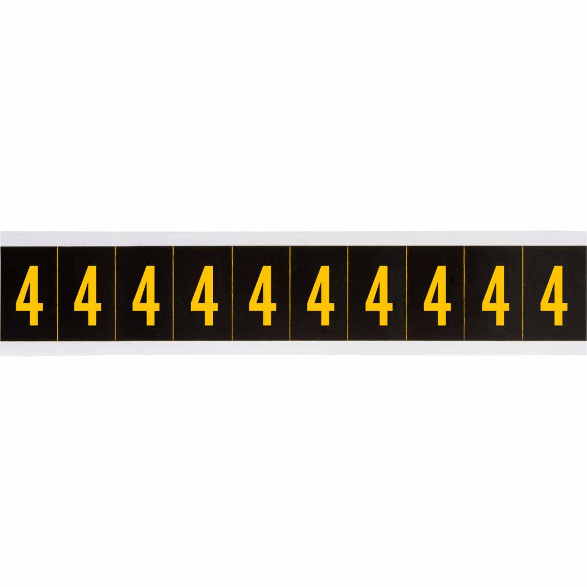 7890-4 1 in Vinyl N&L Yellow on Black 4 10/PK