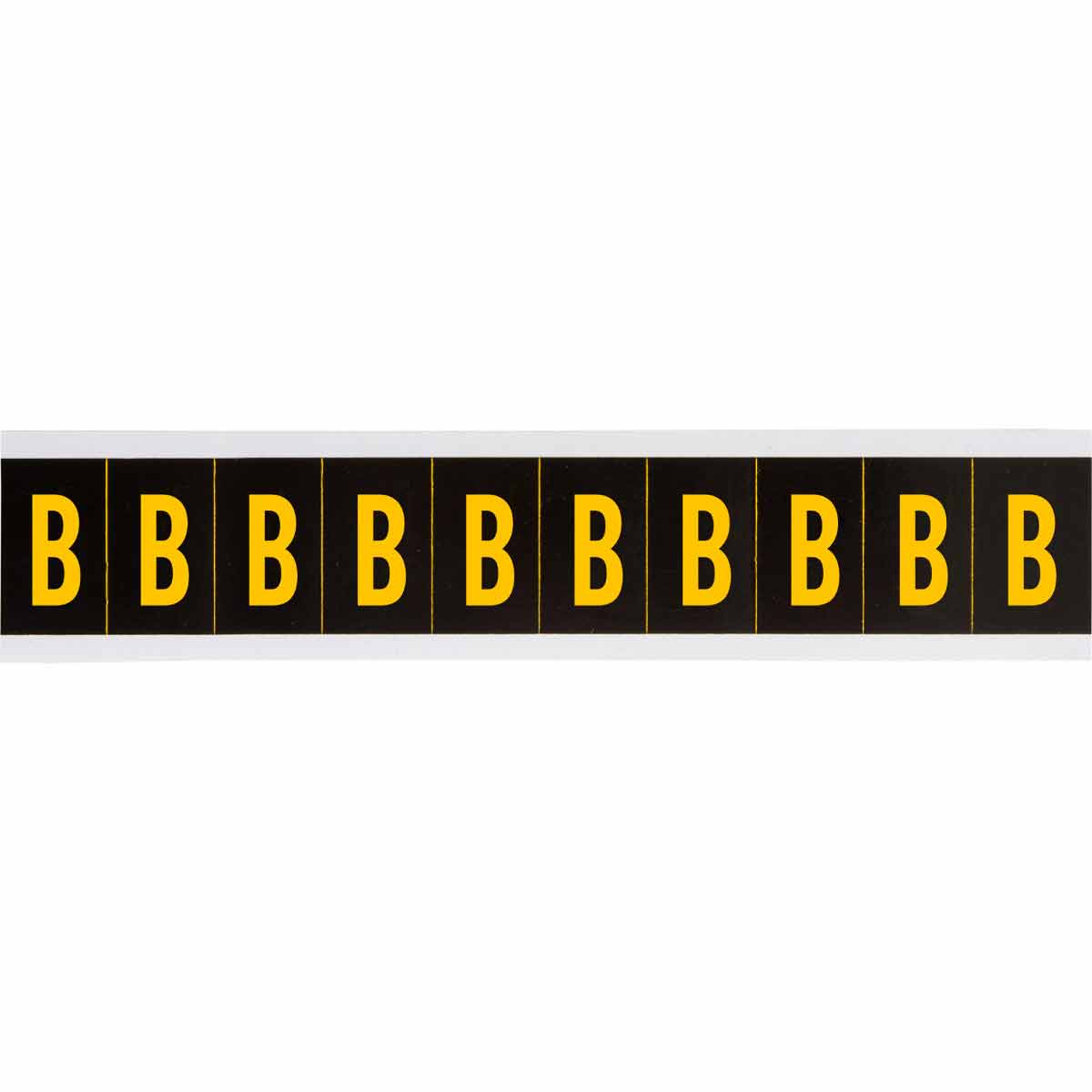 7897-B 2 in Vinyl N&L Yellow on Black B 10/PK