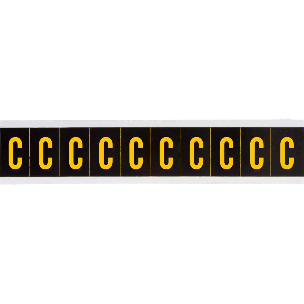 7890-C 1 in Vinyl N&L Yellow on Black C 10/PK