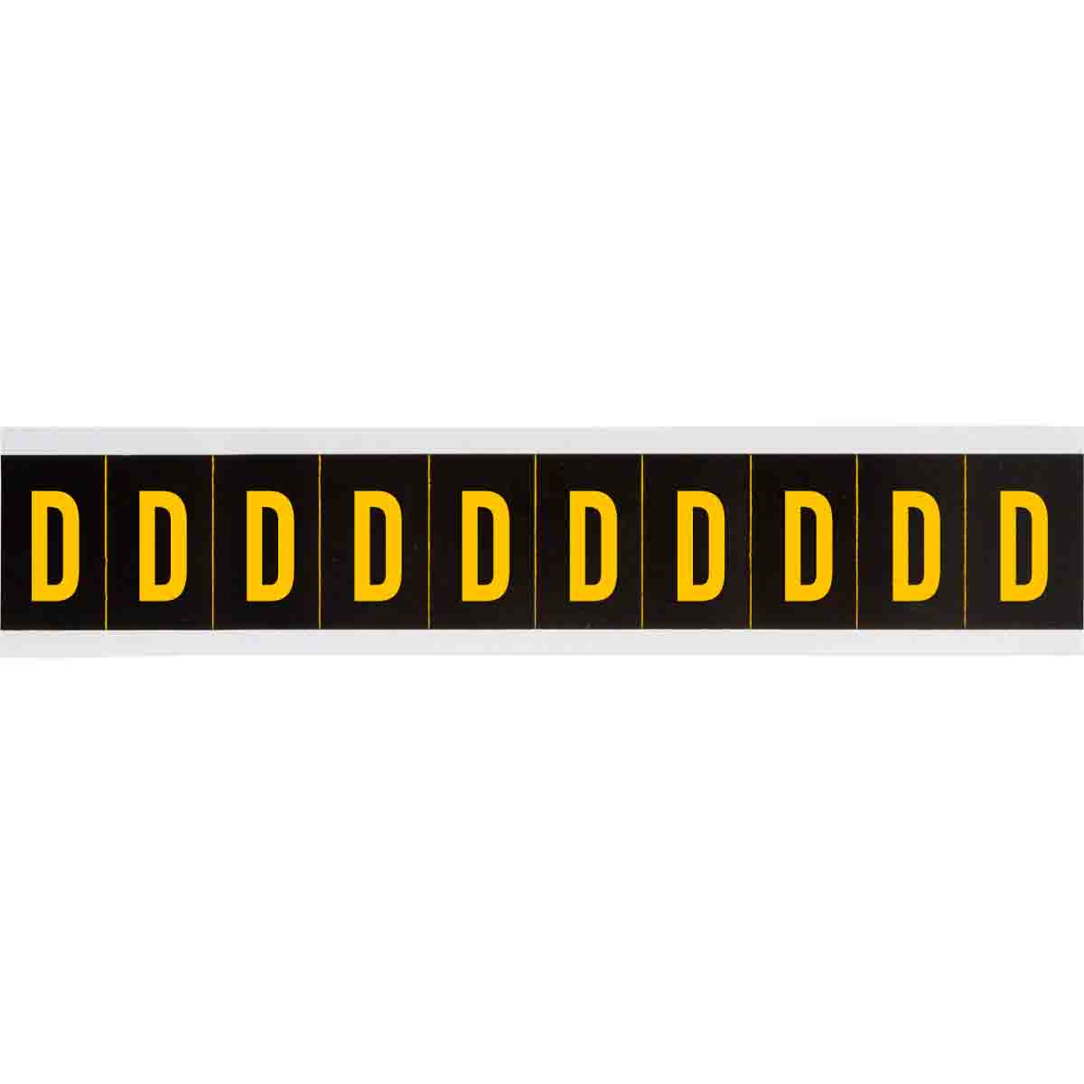7897-D 2 in Vinyl N&L Yellow on Black D 10/PK