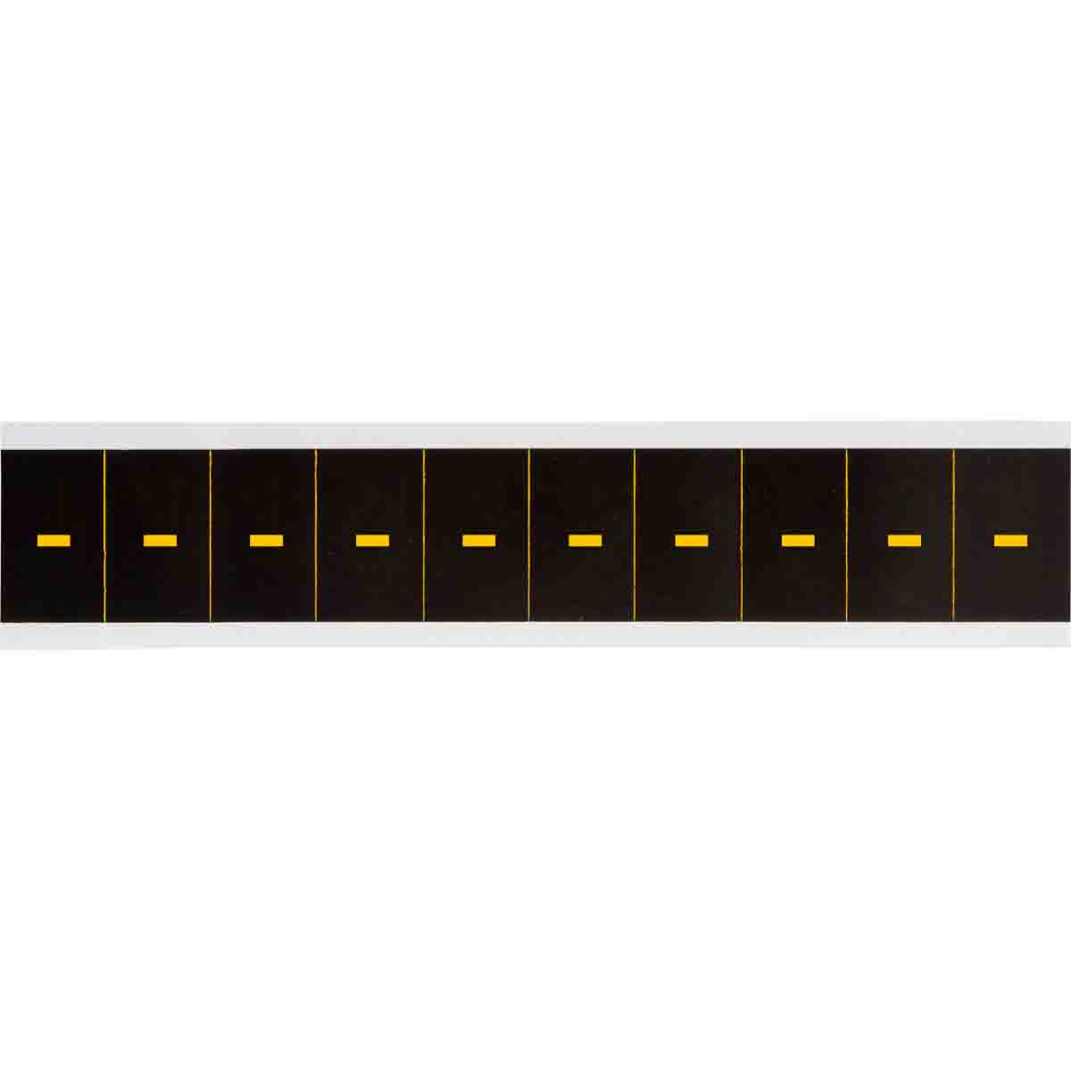 7897-DSH 2 in Vinyl N&L Yellow on Black - 10/PK