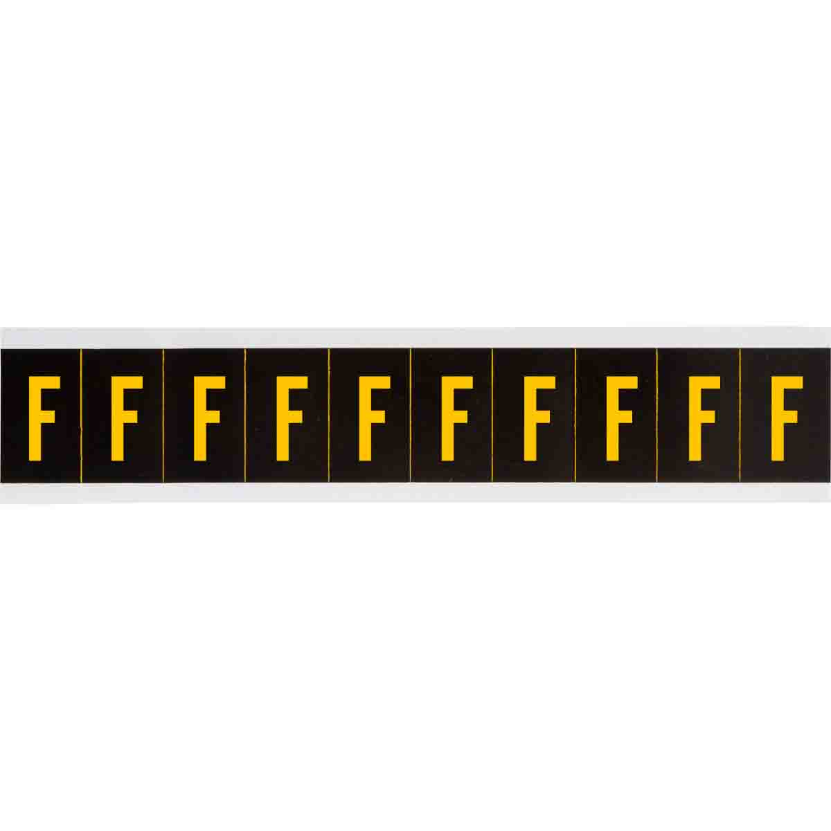 7890-F 1 in Vinyl N&L Yellow on Black F 10/PK