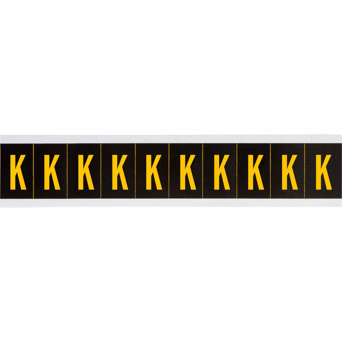 7890-K 1 in Vinyl N&L Yellow on Black K 10/PK