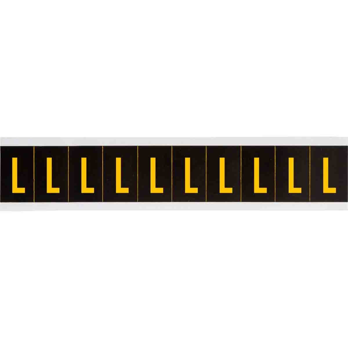 7897-L 2 in Vinyl N&L Yellow on Black L 10/PK