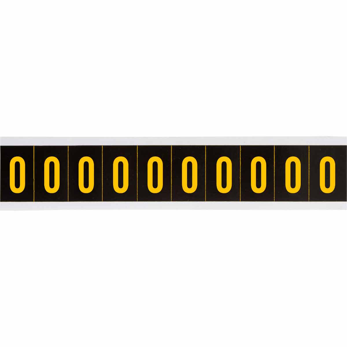 7890-O 1 in Vinyl N&L Yellow on Black O 10/PK