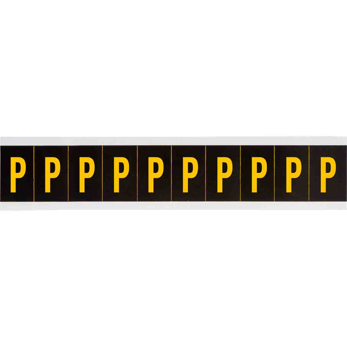 7897-P 2 in Vinyl N&L Yellow on Black P 10/PK