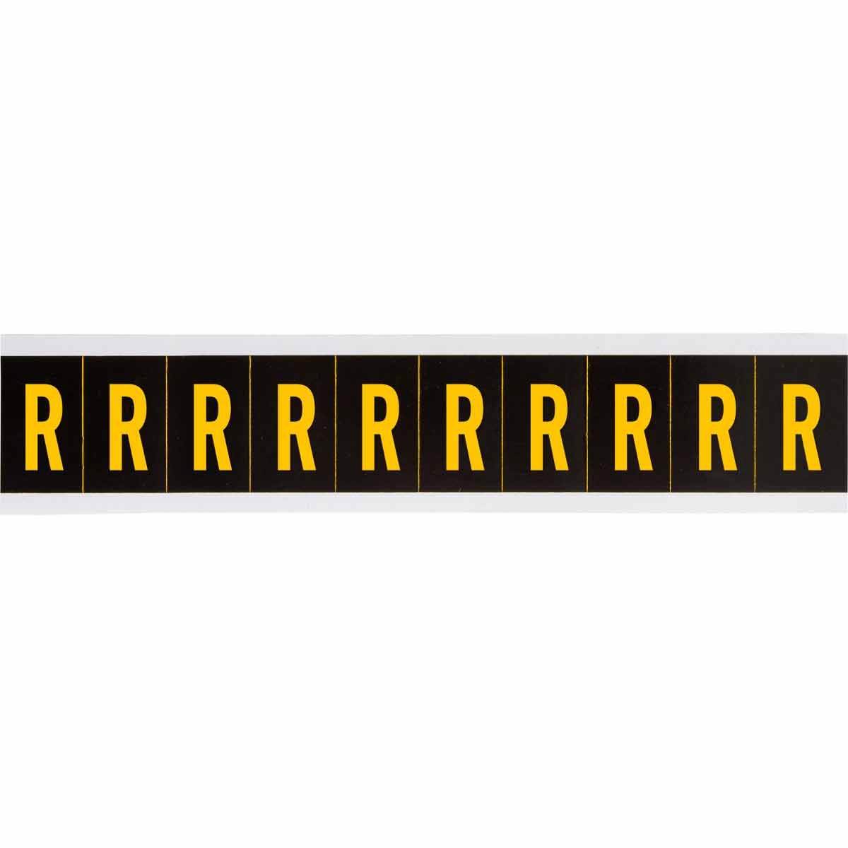 7897-R 2 in Vinyl N&L Yellow on Black R 10/PK
