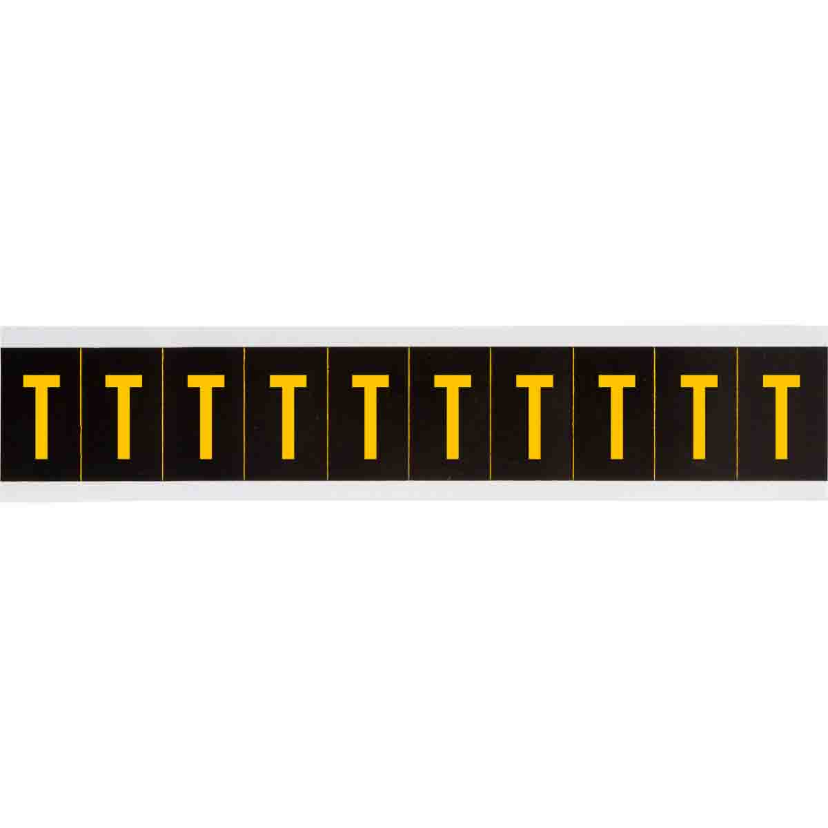7890-T 1 in Vinyl N&L Yellow on Black T 10/PK