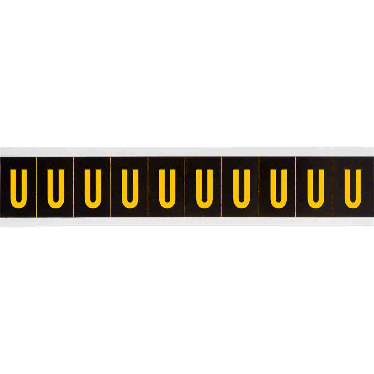 7890-U 1 in Vinyl N&L Yellow on Black U 10/PK