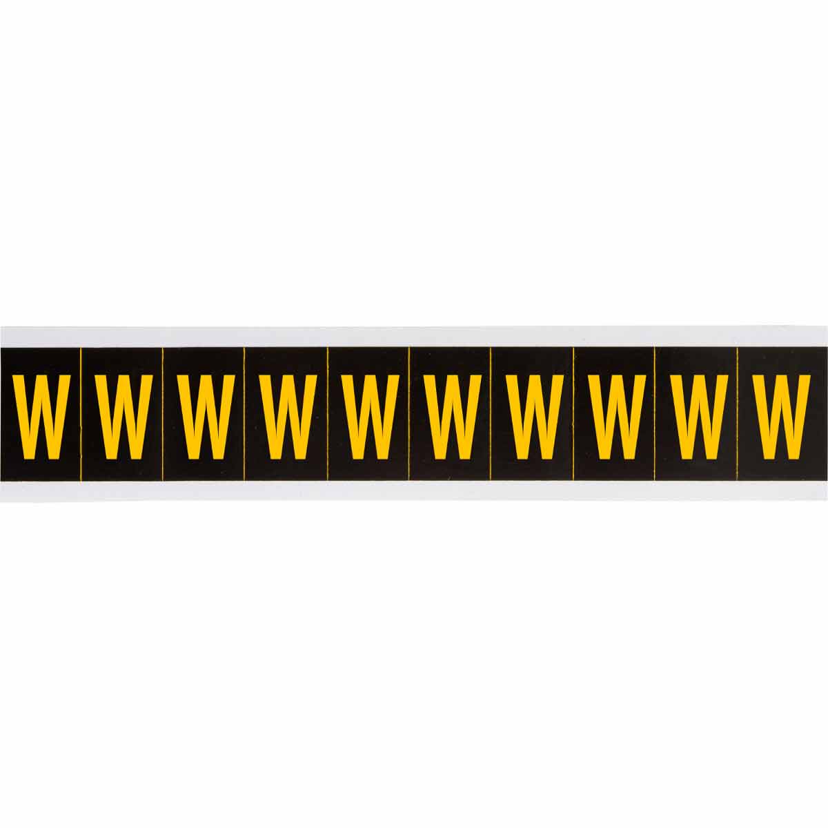 7897-W 2 in Vinyl N&L Yellow on Black W 10/PK