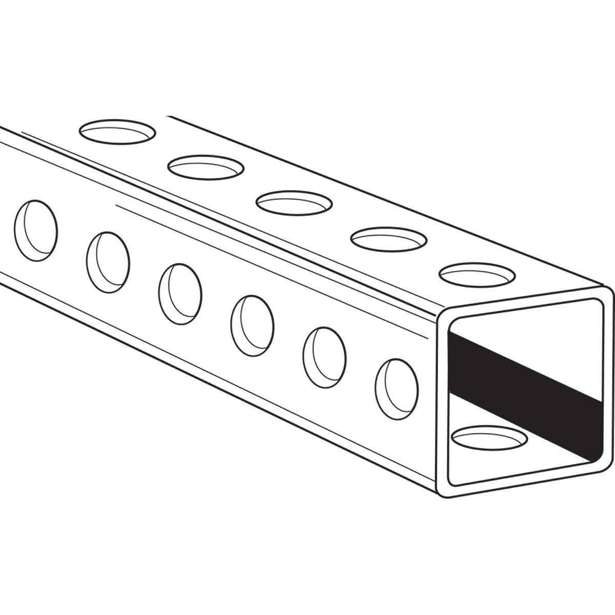 78998 8' SQUARE STEEL POST 14 GAUGE