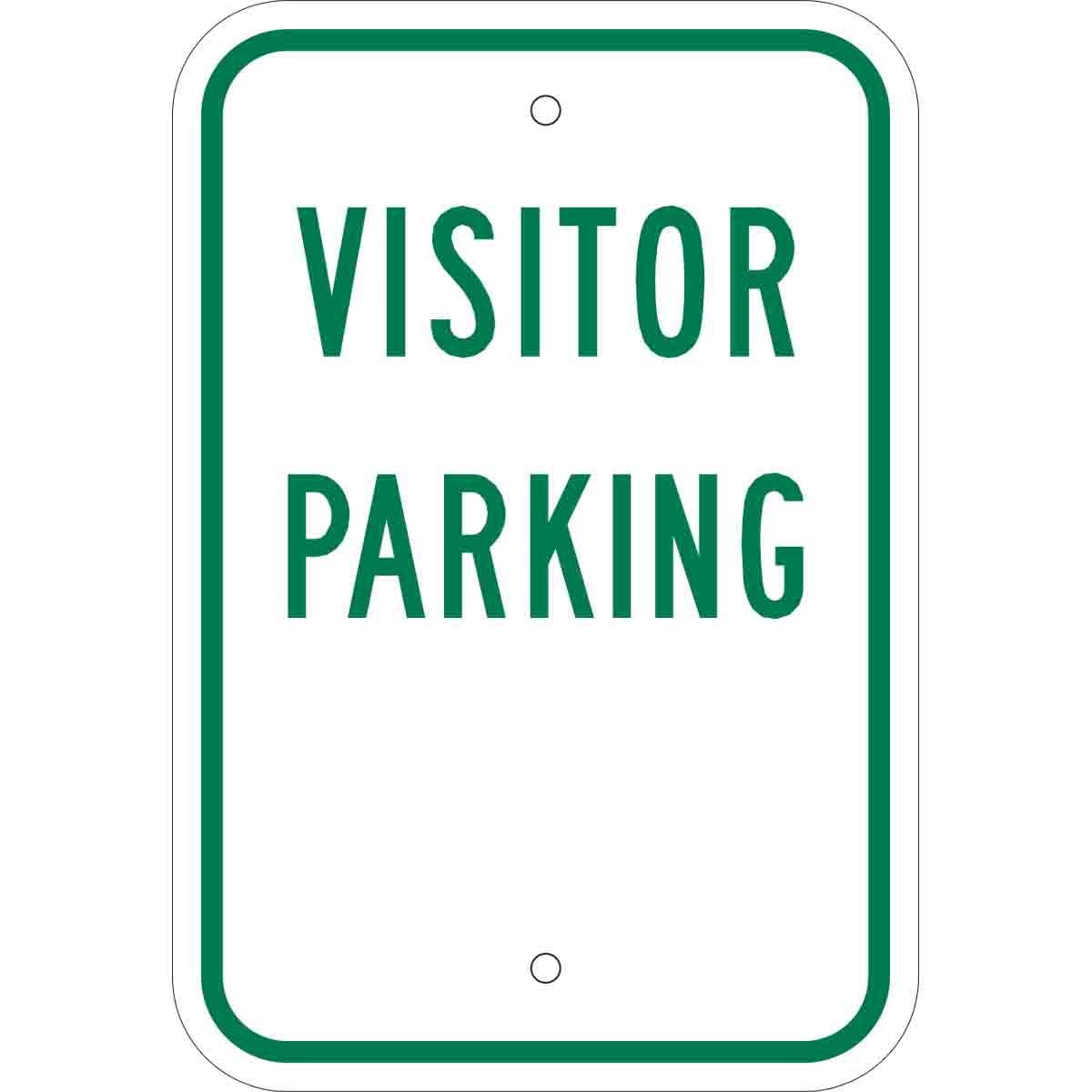 80078 18X12 GRN/WHT TRAFFIC VISITOR PRKG