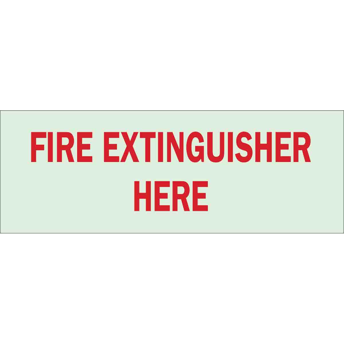 80242 B324, 5X14" RED/GLOW, FIRE EXT, EA